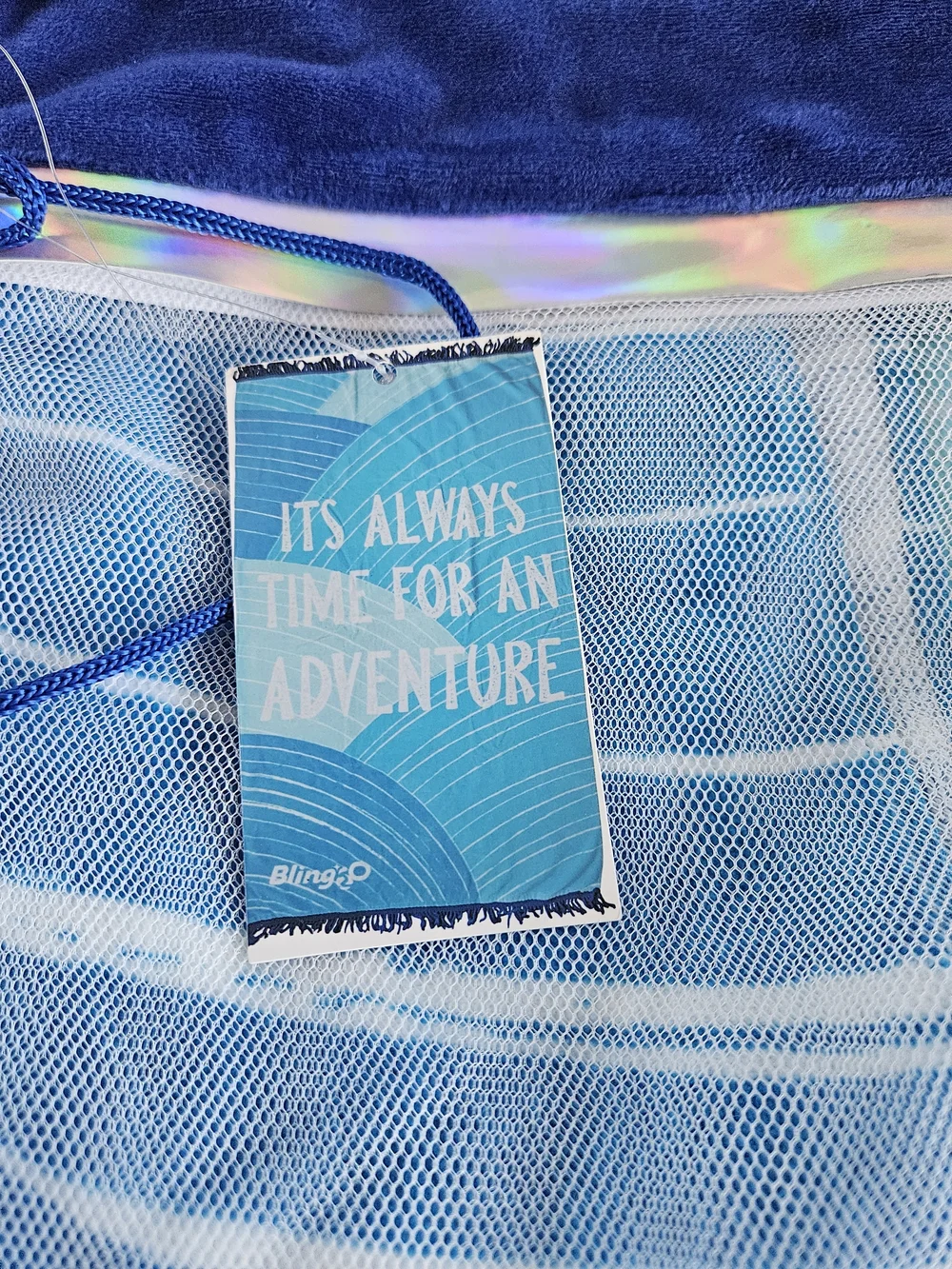 Blue Striped Beach Towel - Soft Cotton
